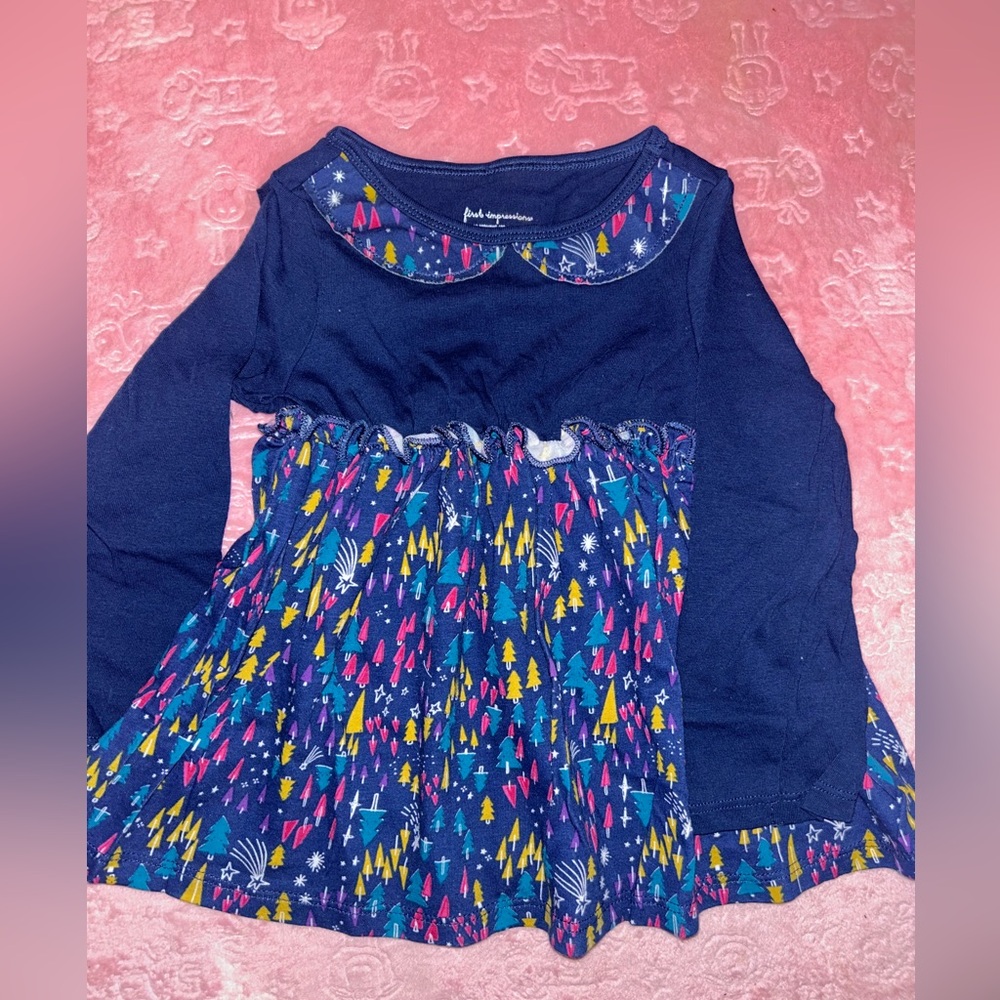 Navy Dress Top